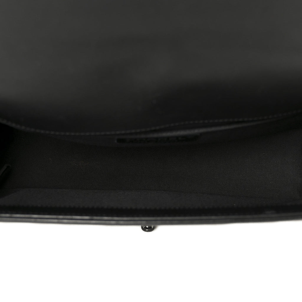Calfskin Quilted Medium Boy Flap So Black