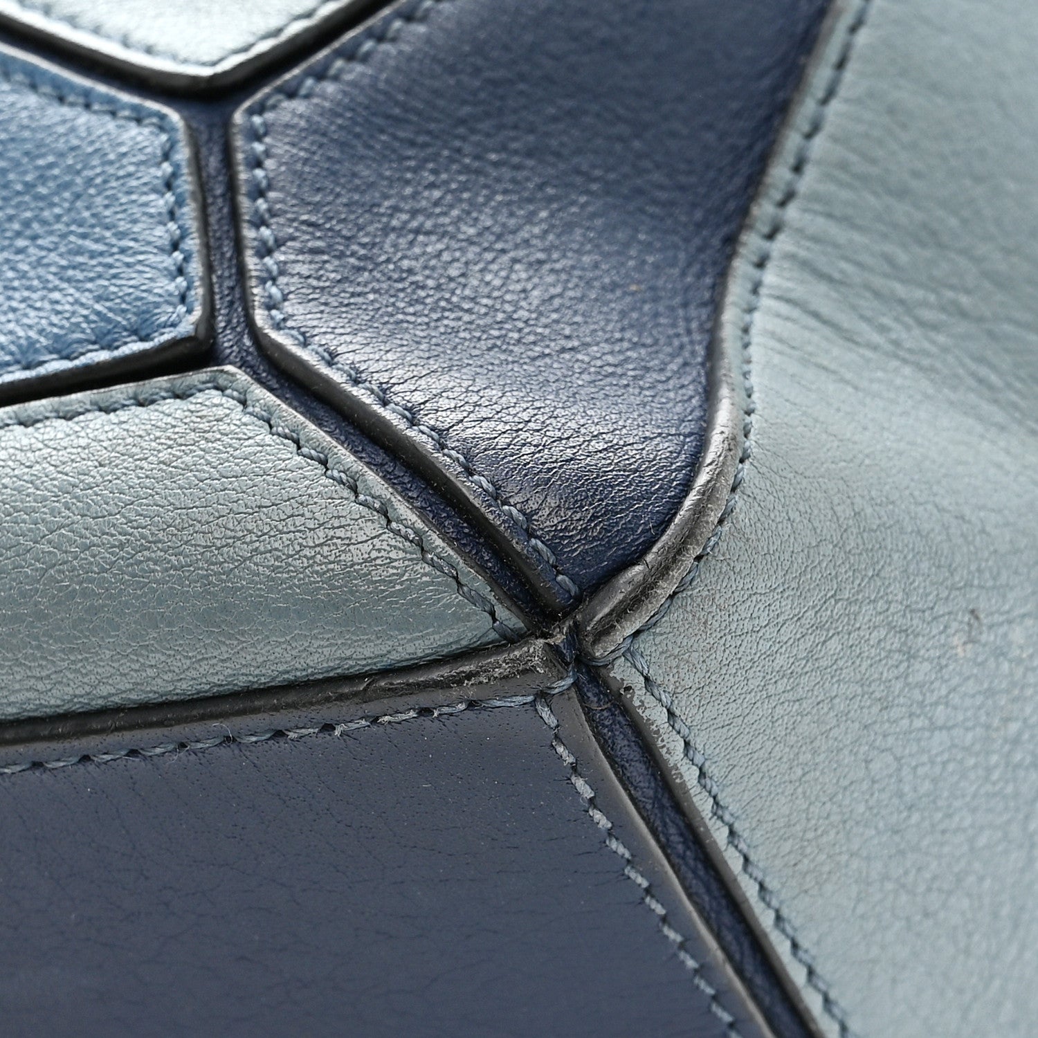 Calfskin Medium Puzzle Bag Marine Stone Steel Blue