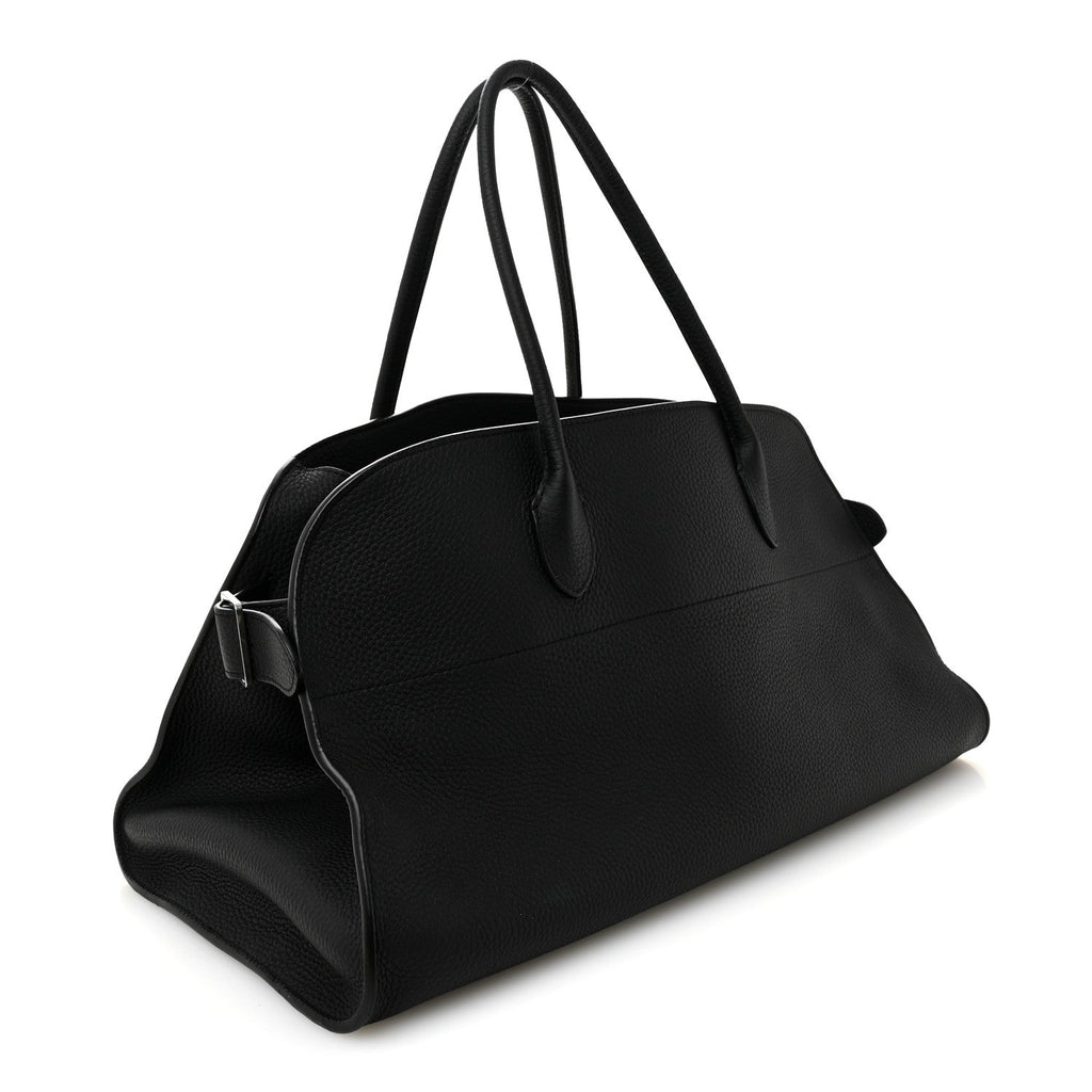 Matte Grained Calfskin EW Margaux Black