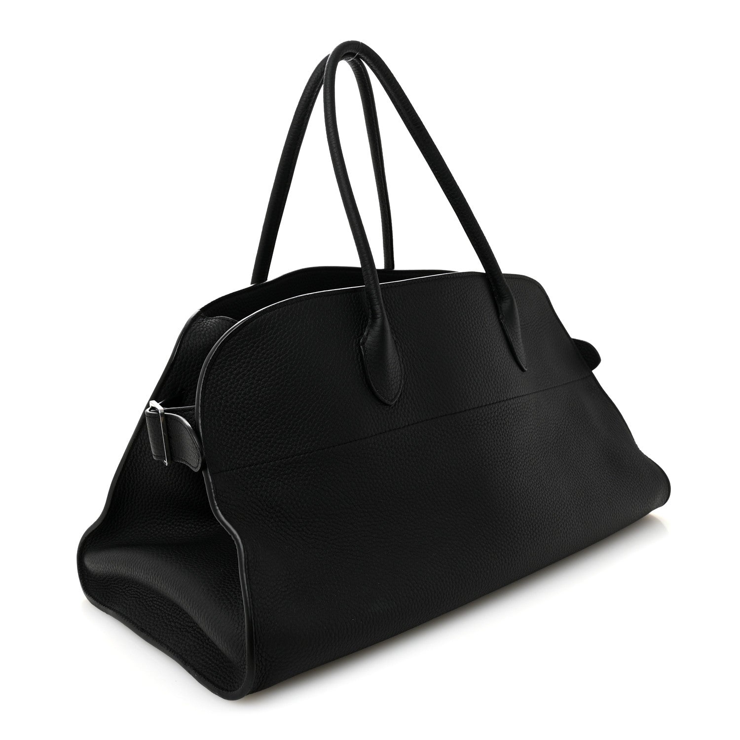 Matte Grained Calfskin EW Margaux Black