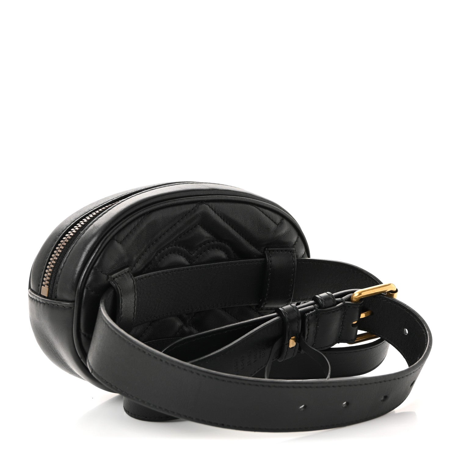 Calfskin Matelasse GG Marmont Belt Bag 85 34 Black
