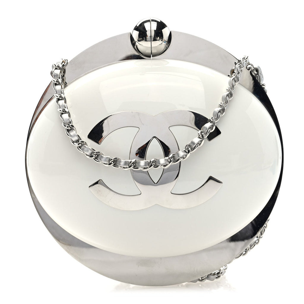 Resin CC Evening On The Moon Minaudiere White