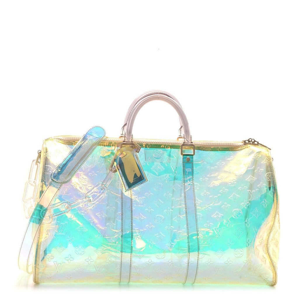 PVC Monogram Keepall Bandouliere 50 Iridescent Prism
