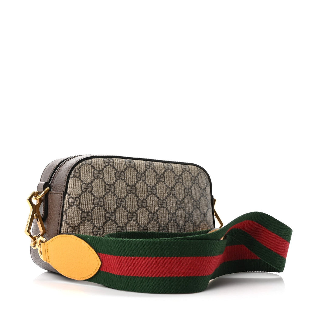 GG Supreme Monogram Web Neo Vintage Shoulder Bag Beige New Acero Crop