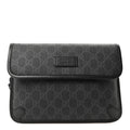 GG Supreme Monogram Web Slim Belt Bag Black Grey