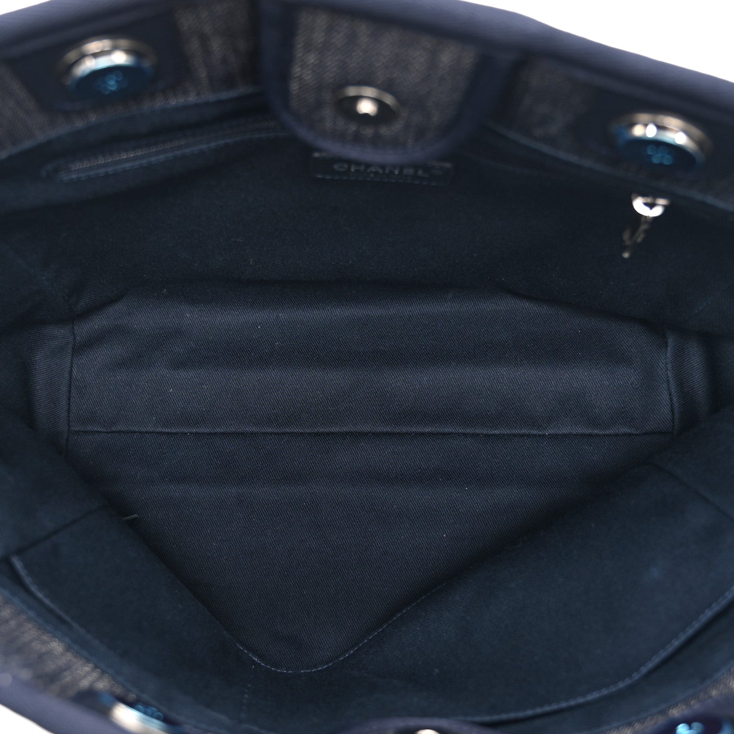 Denim Small Deauville Tote Blue Orange