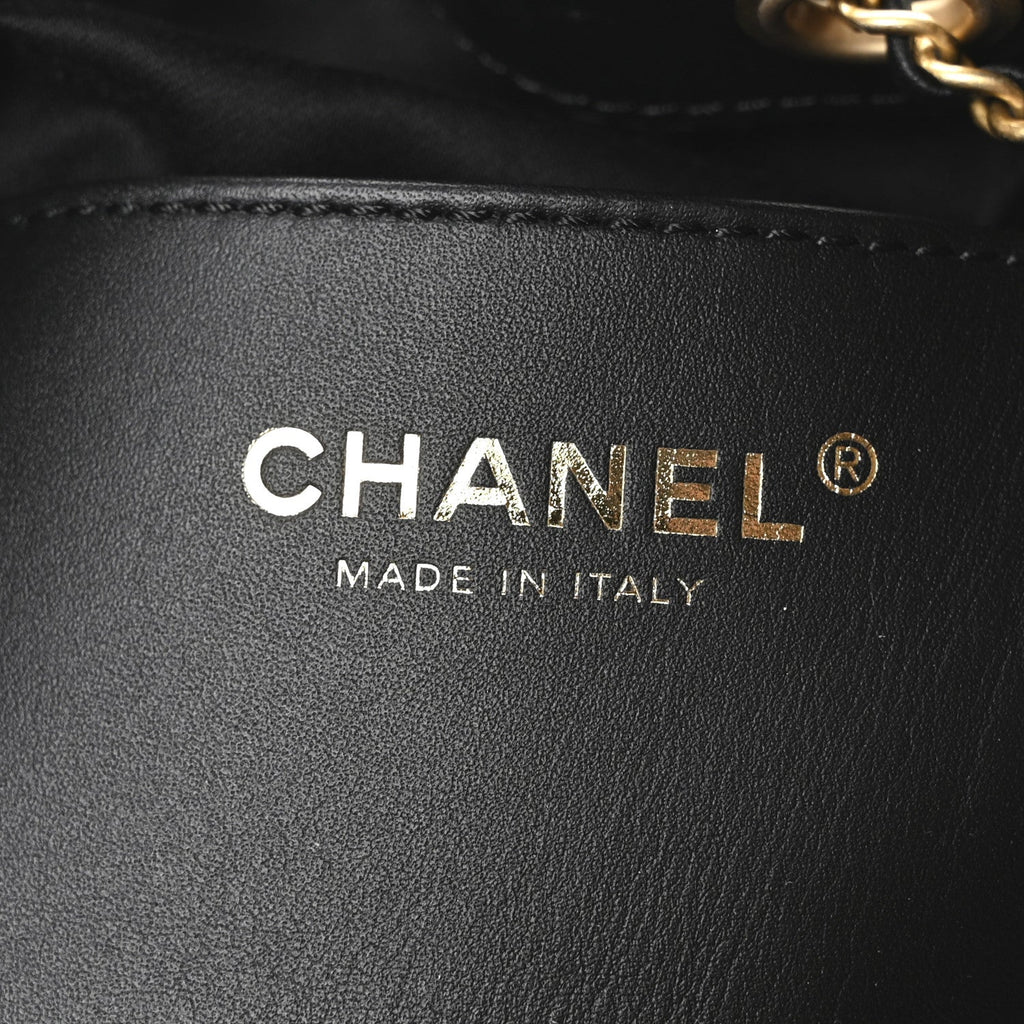 Suede Quilted Small Chanel 25 Handbag Black