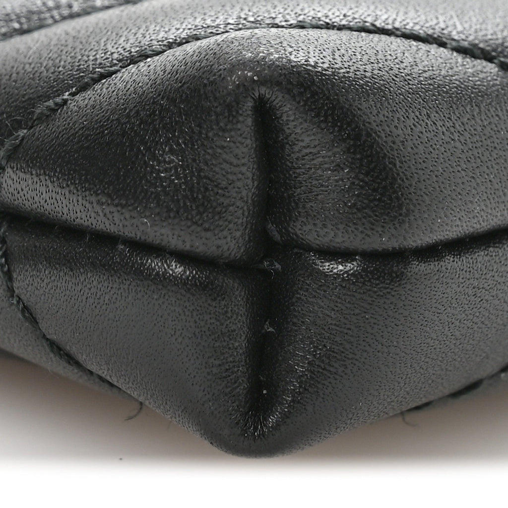 Calfskin Matelasse Mini GG Marmont Chain Bag Black
