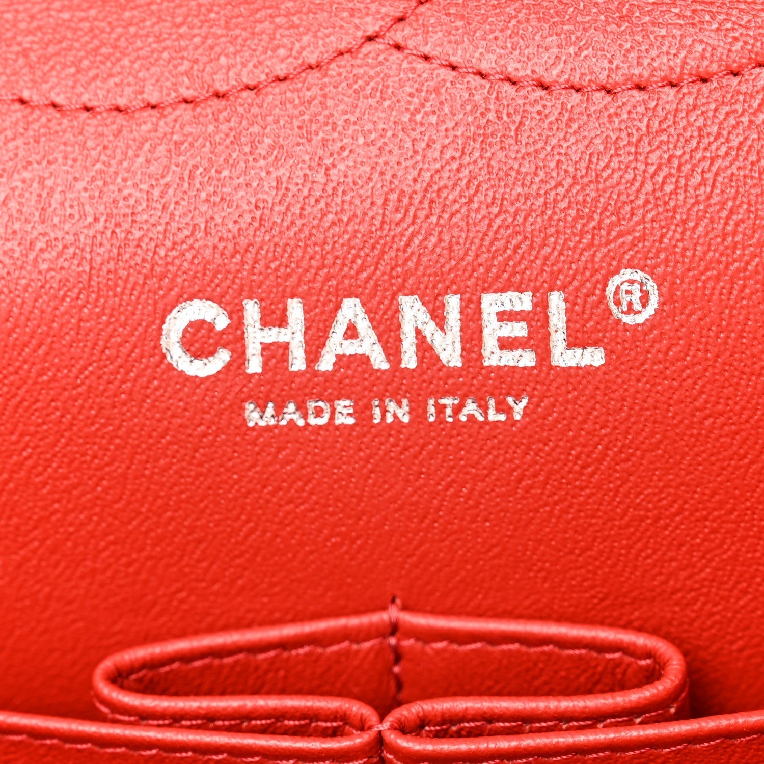 Lambskin Quilted Jumbo Double Flap Red