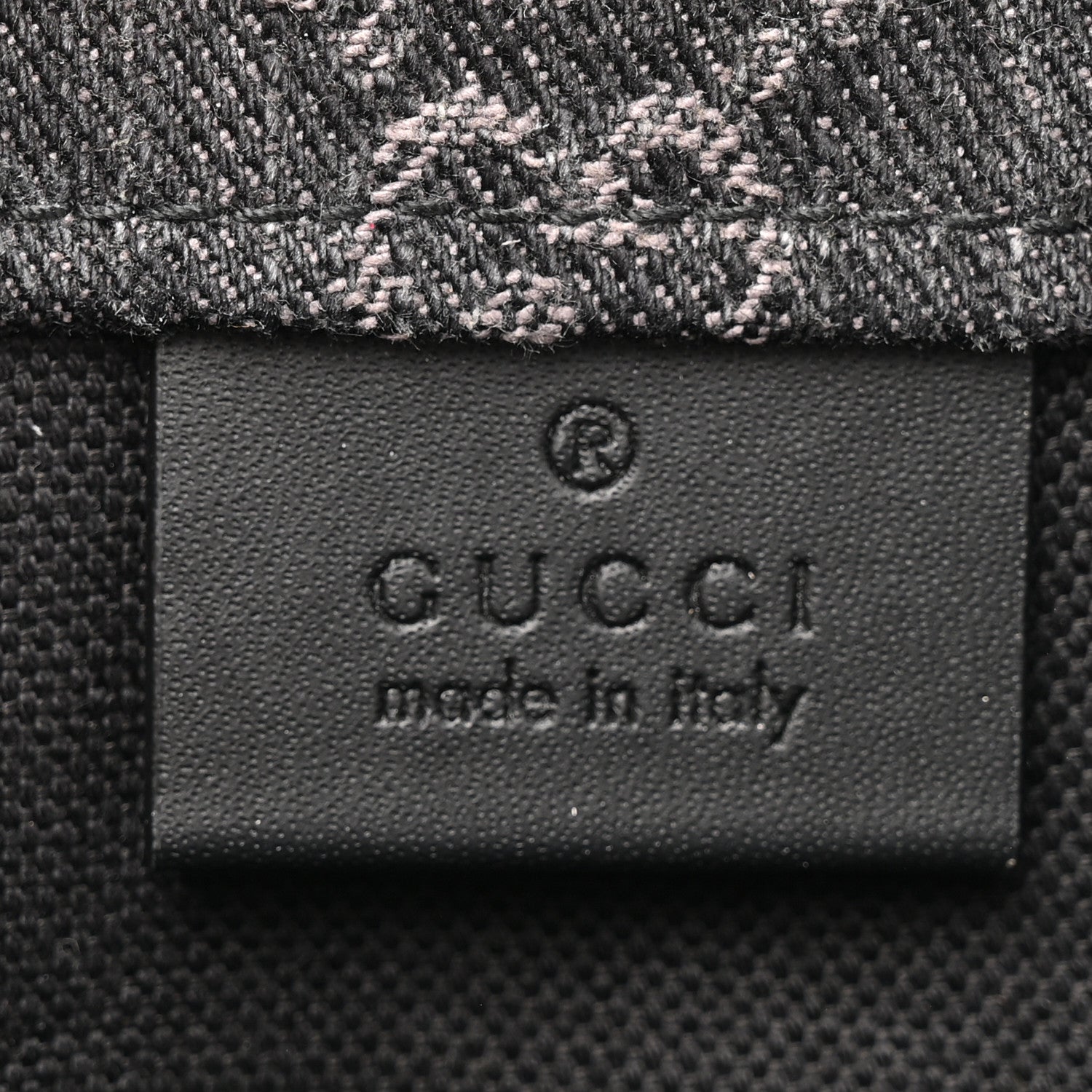 Denim GG Monogram Dollar Calfskin Mini Ophidia Tote Black Grey