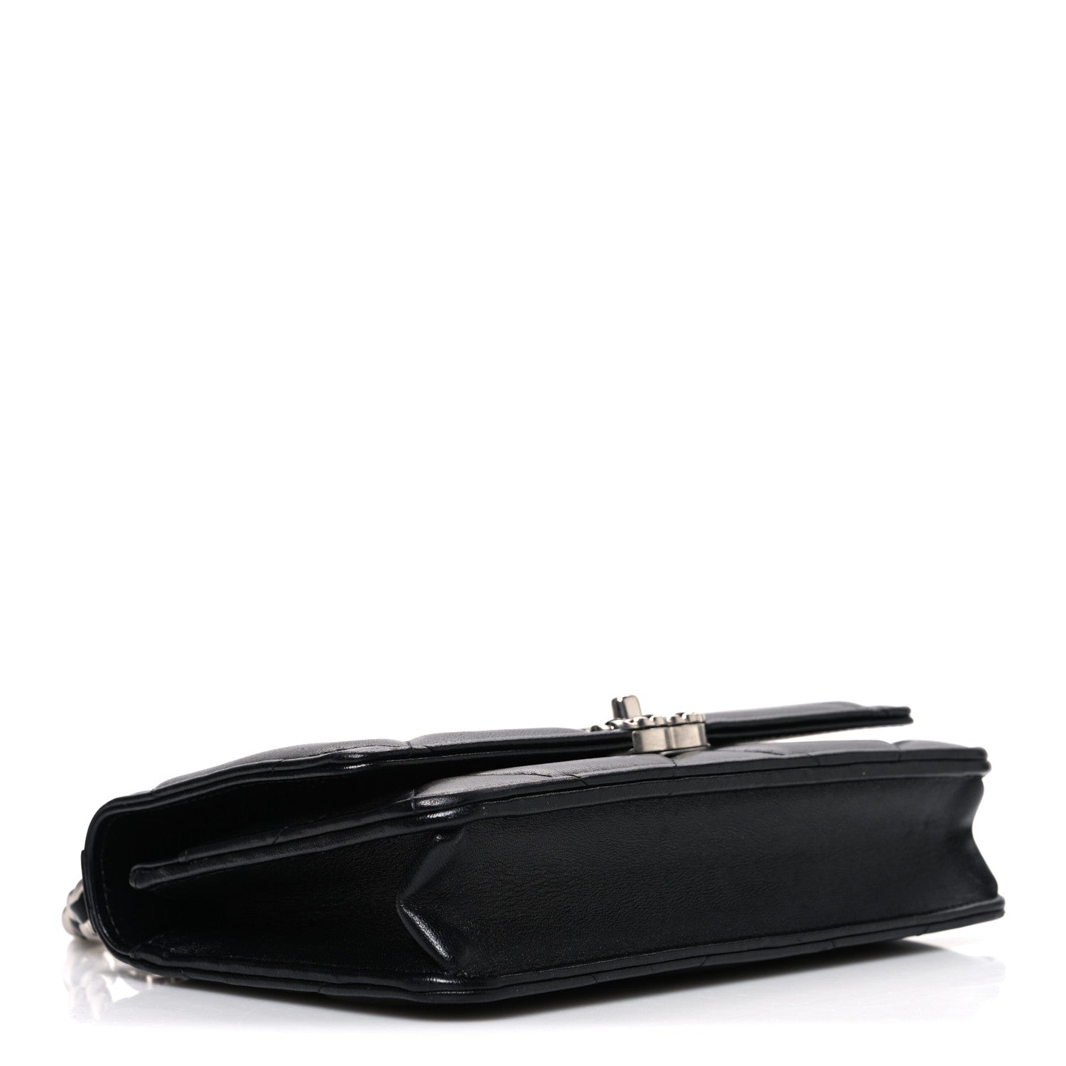 Lambskin Quilted Chanel 19 Wallet On Chain WOC Black