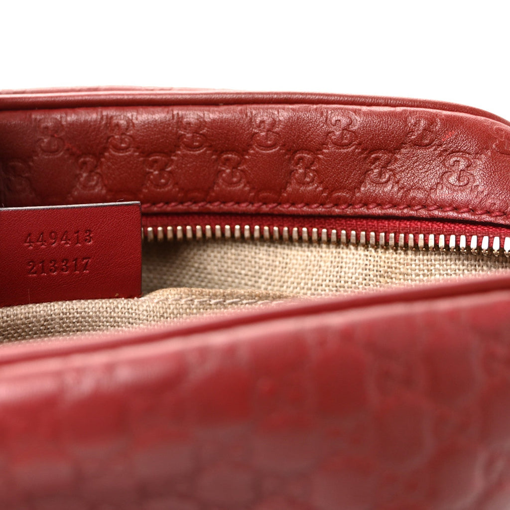 Microguccissima Mini Bree Messenger Bag Red