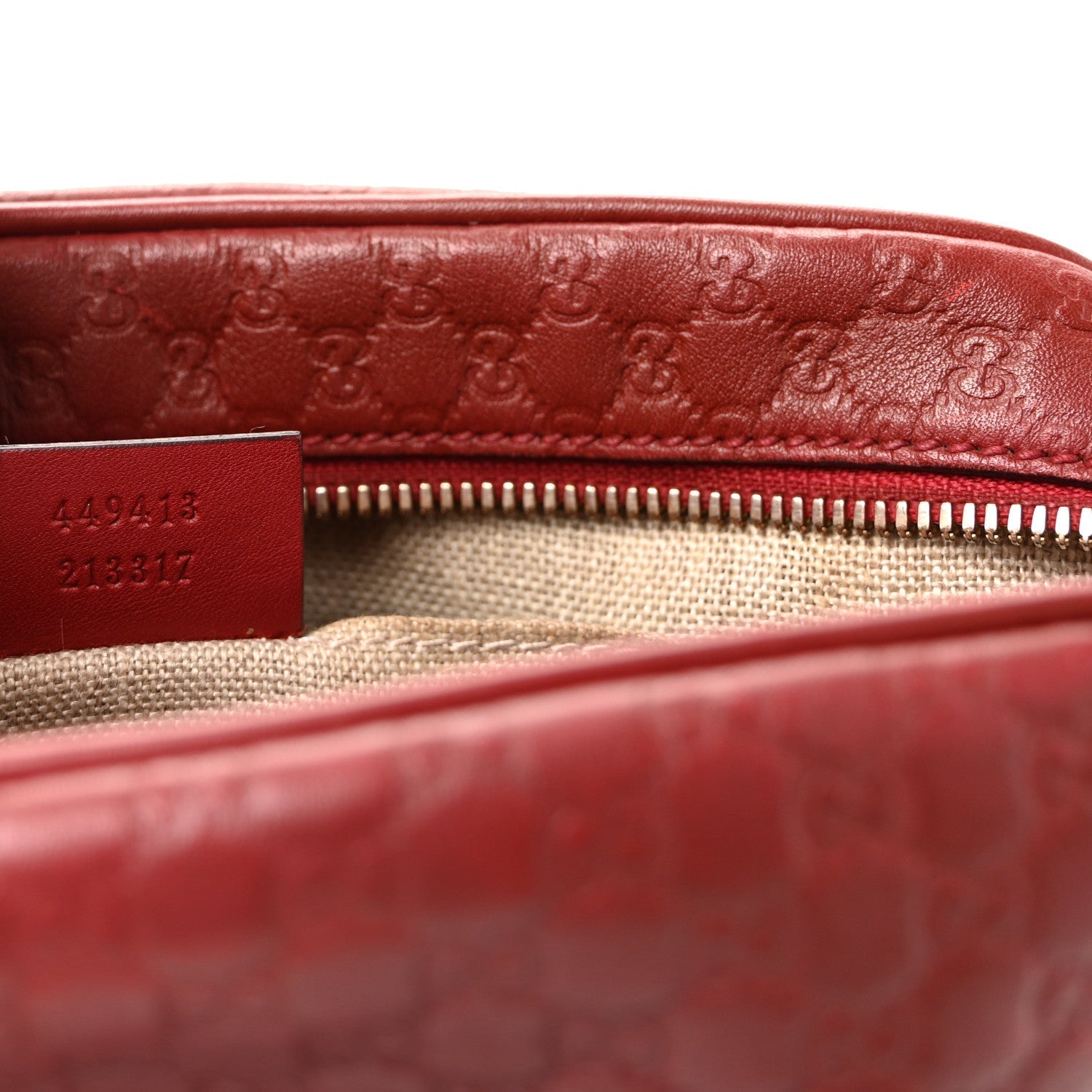 Microguccissima Mini Bree Messenger Bag Red