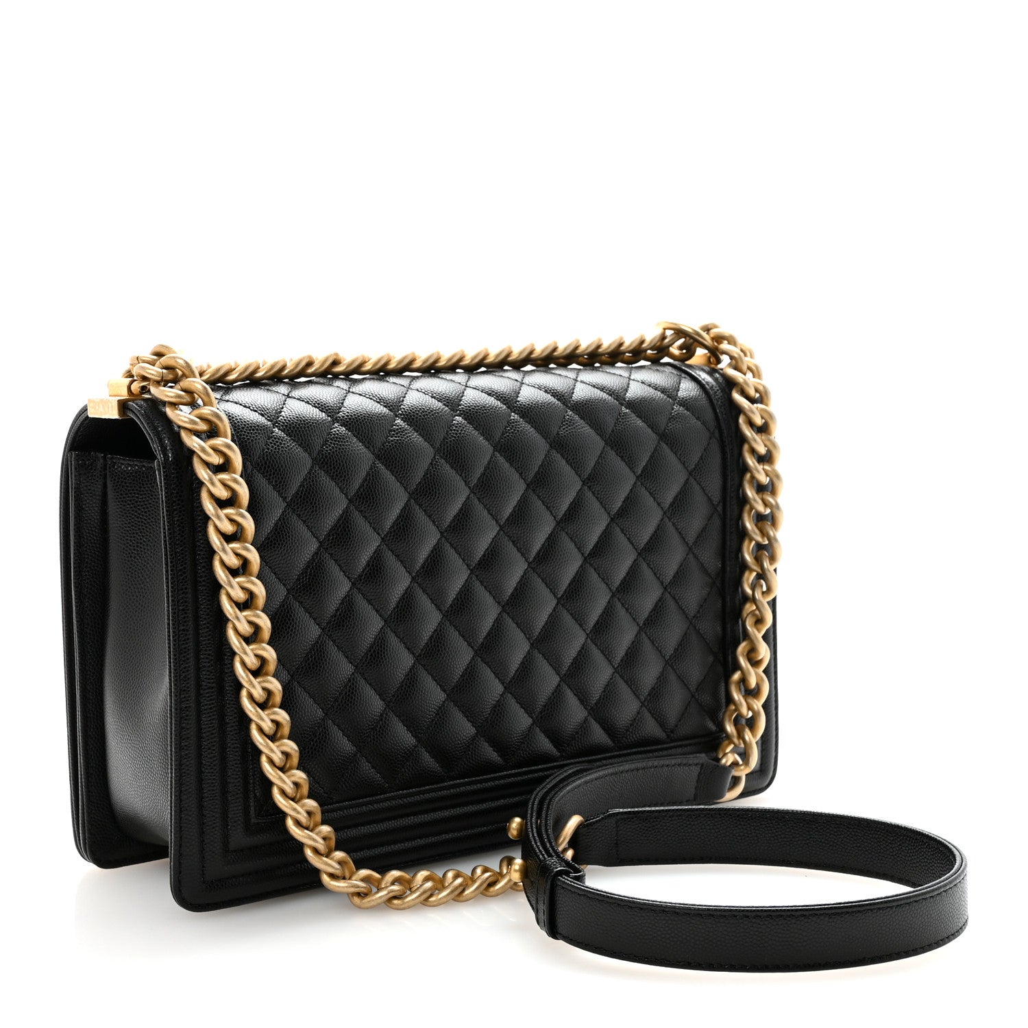 Caviar Quilted New Medium Boy Flap Black