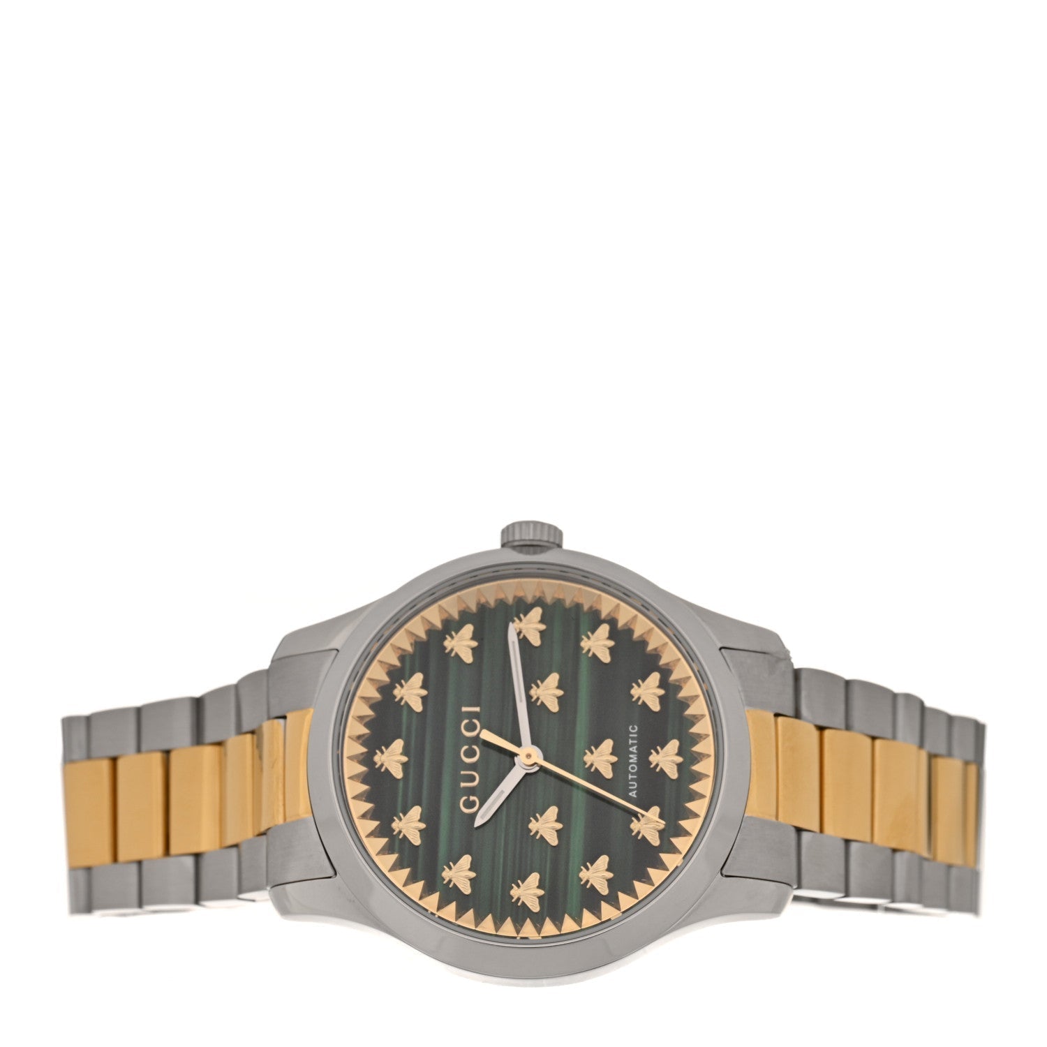 Stainless Steel Malachite 38mm G-Timeless Two Tone Bee Automatic Watch