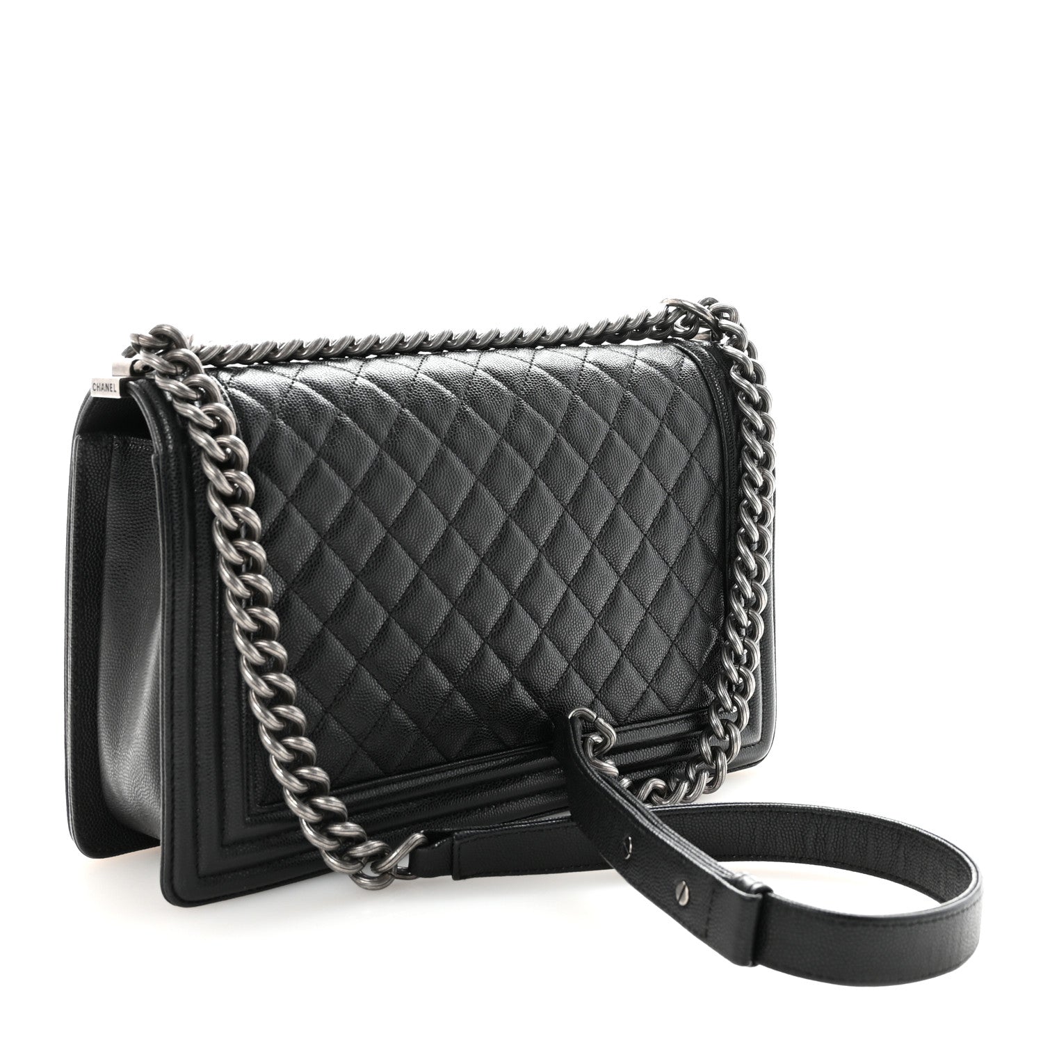 Caviar Quilted New Medium Boy Flap Black
