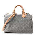 Monogram Denim Speedy Soft 30 Washed Gray