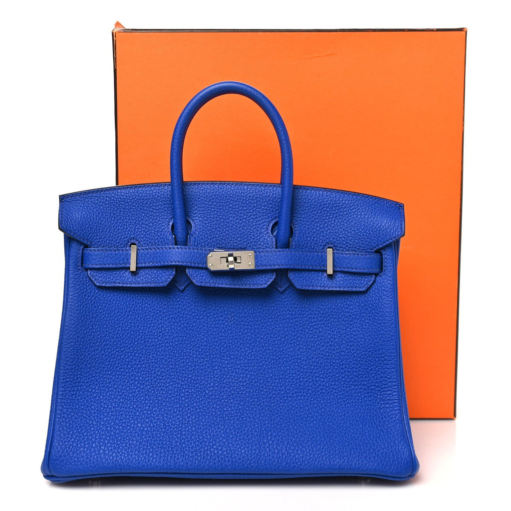 Togo Verso Birkin 25 Bleu Royal Capucine