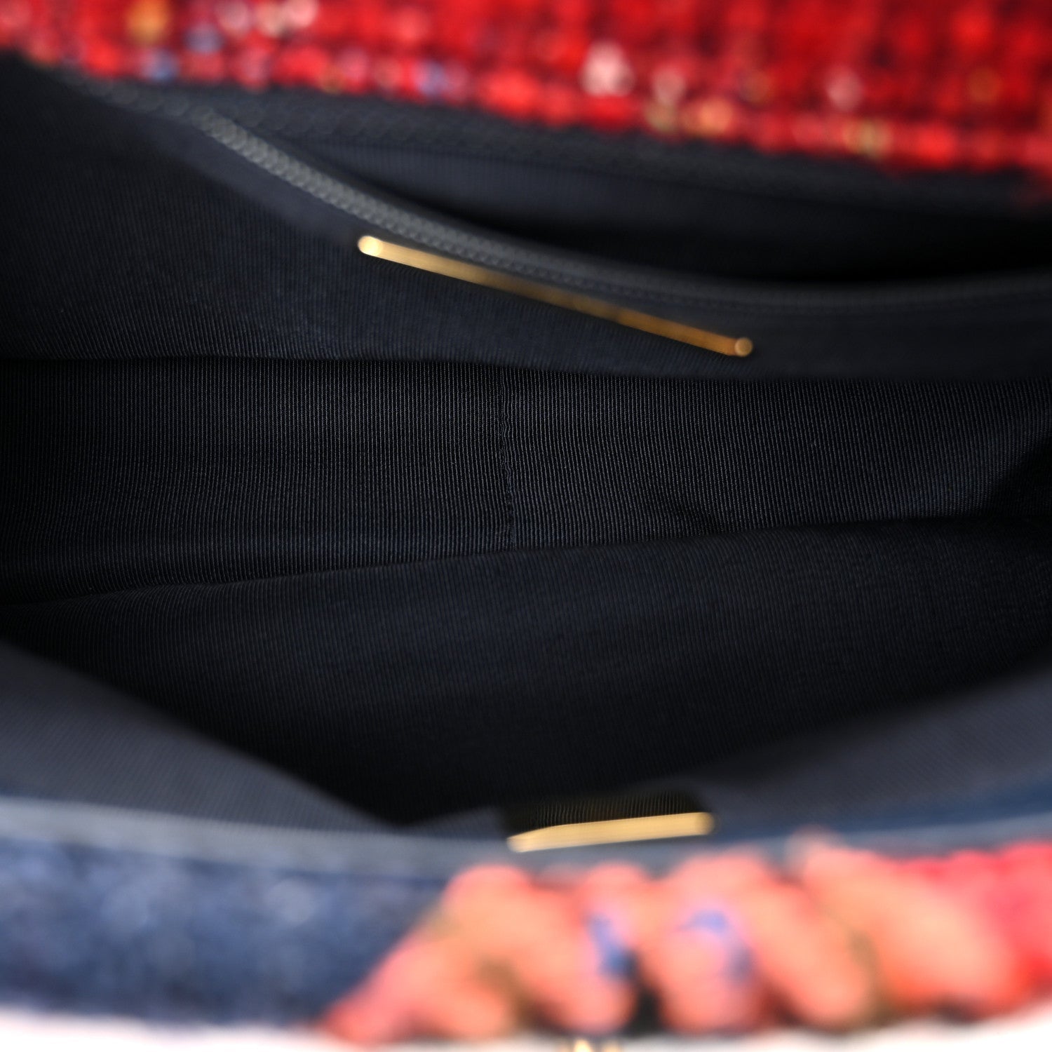 Tweed Quilted Medium Chanel 19 Flap Red Navy Multicolor