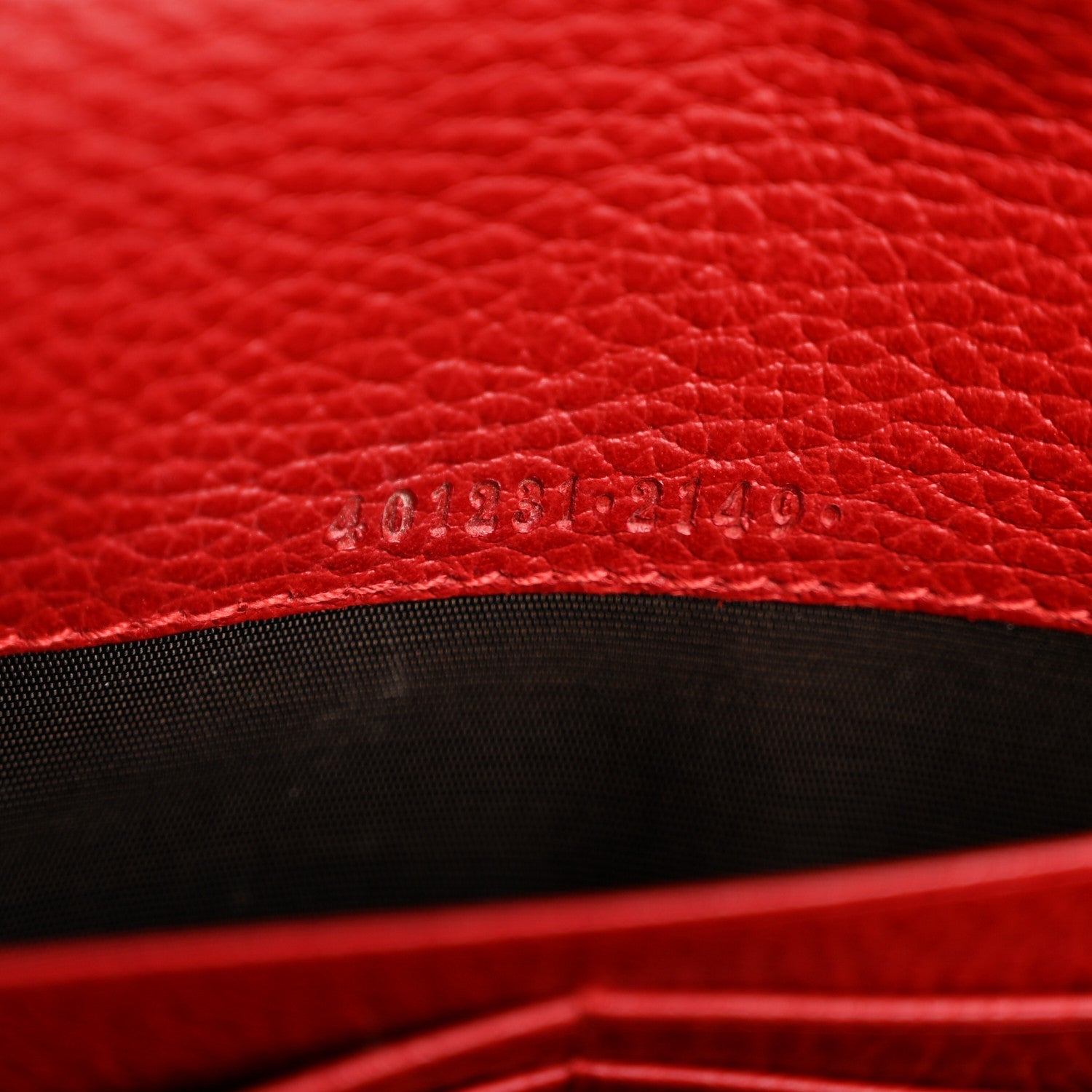 Calfskin Mini Dionysus Chain Wallet Hibiscus Red