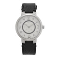 Stainless Steel Epi Diamond 33mm Tambour Slim Quartz Watch Black