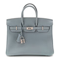 Togo Verso Birkin 25 Bleu Lin Chai