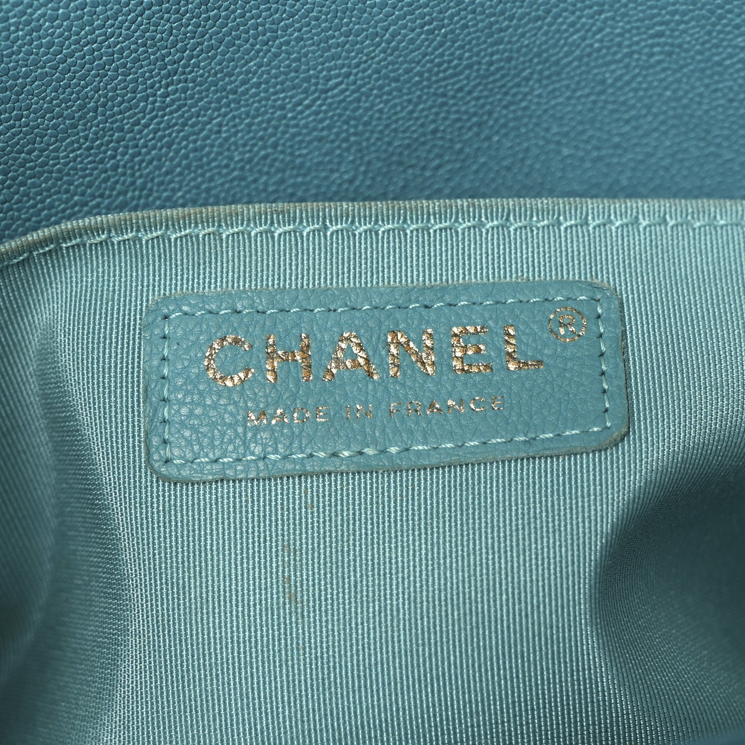 Caviar Quilted Medium Boy Flap Turquoise