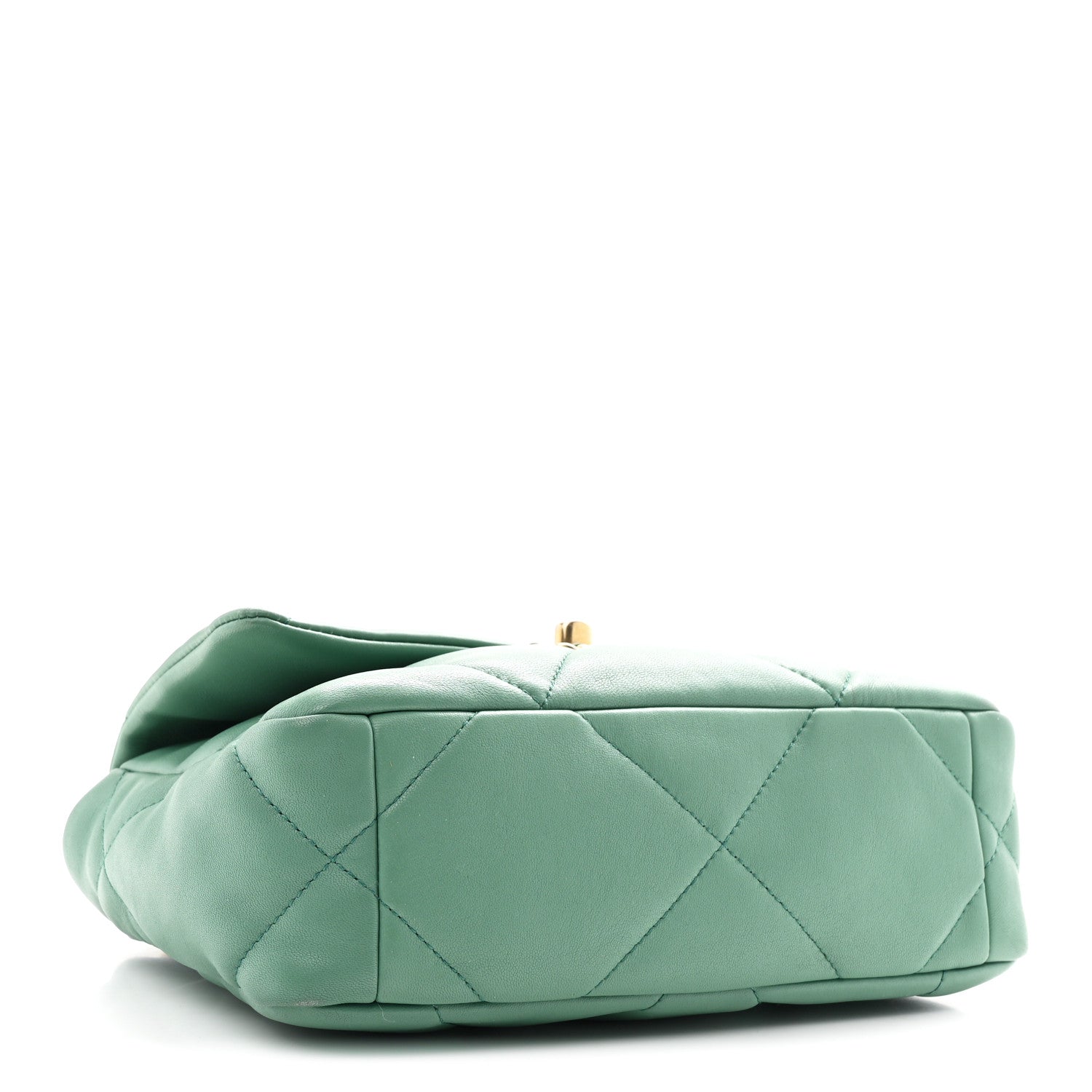 Lambskin Quilted Medium Chanel 19 Flap Green