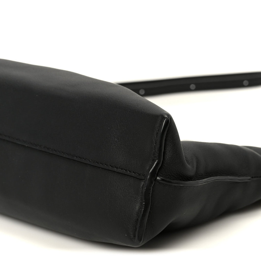 Calfskin Mini Flamenco Knot Clutch Black