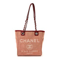 Canvas Mini Deauville Tote Red