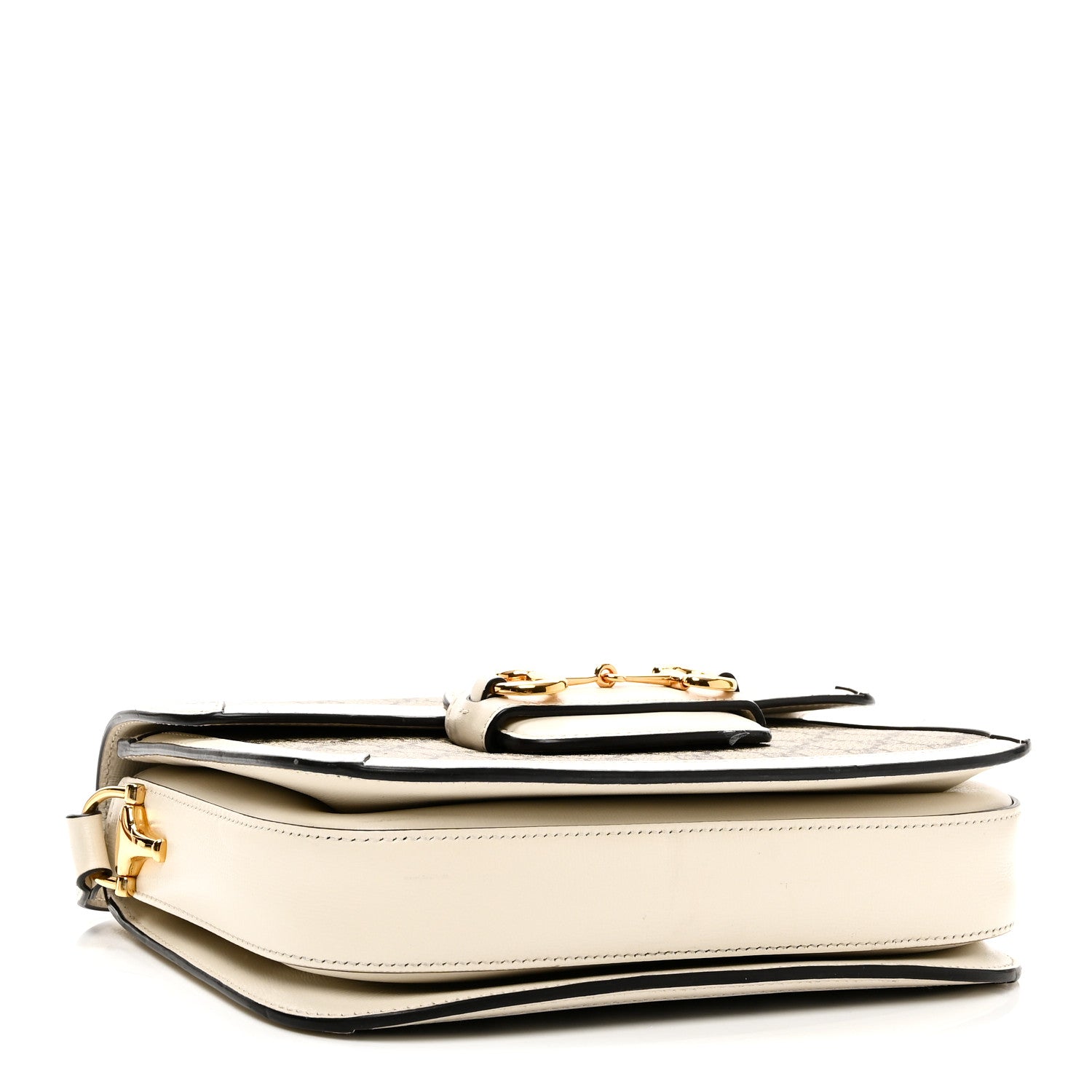 GG Supreme Monogram Horsebit 1955 Shoulder Bag Beige Mystic White