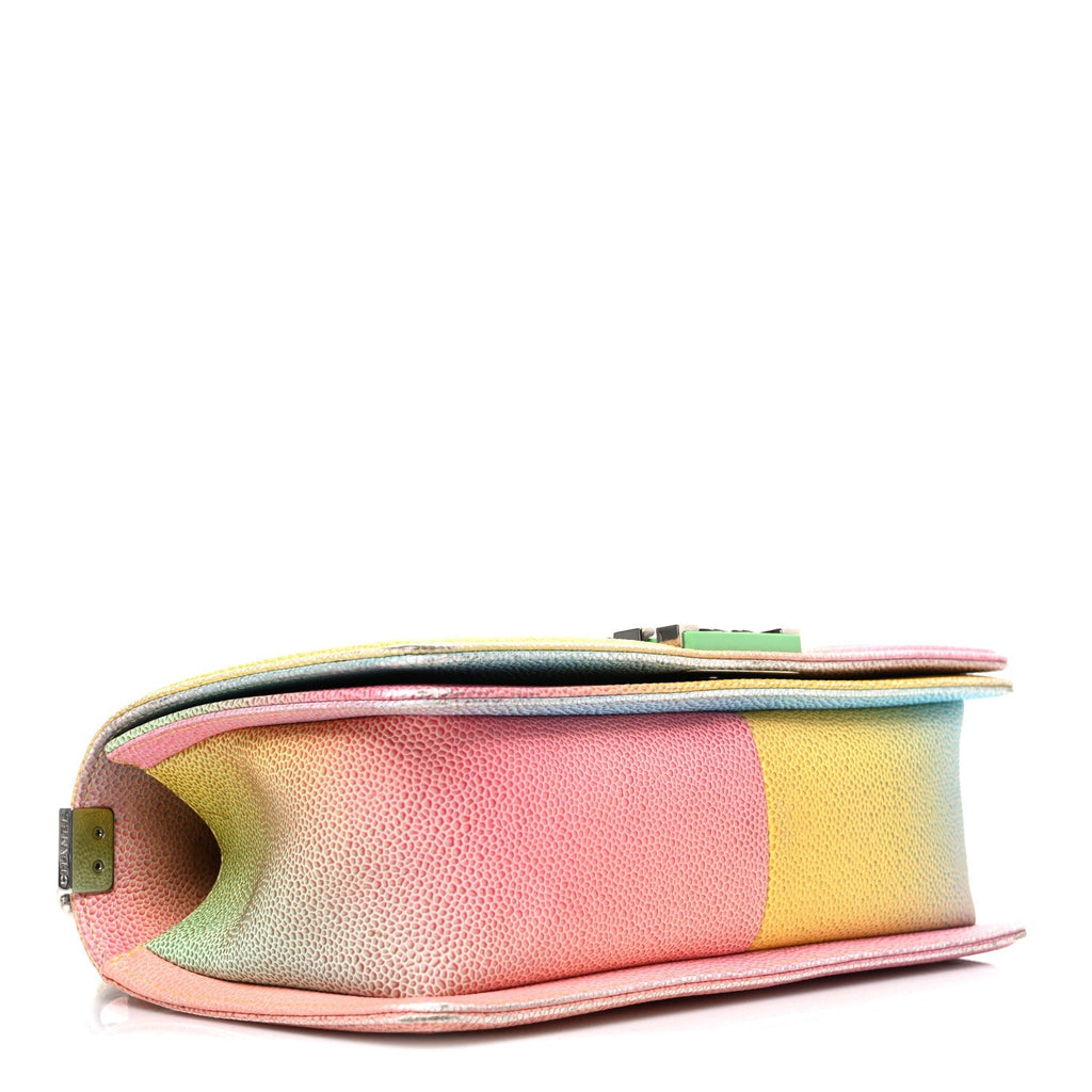 Caviar Quilted Medium Cuba Rainbow Boy Flap Multicolor