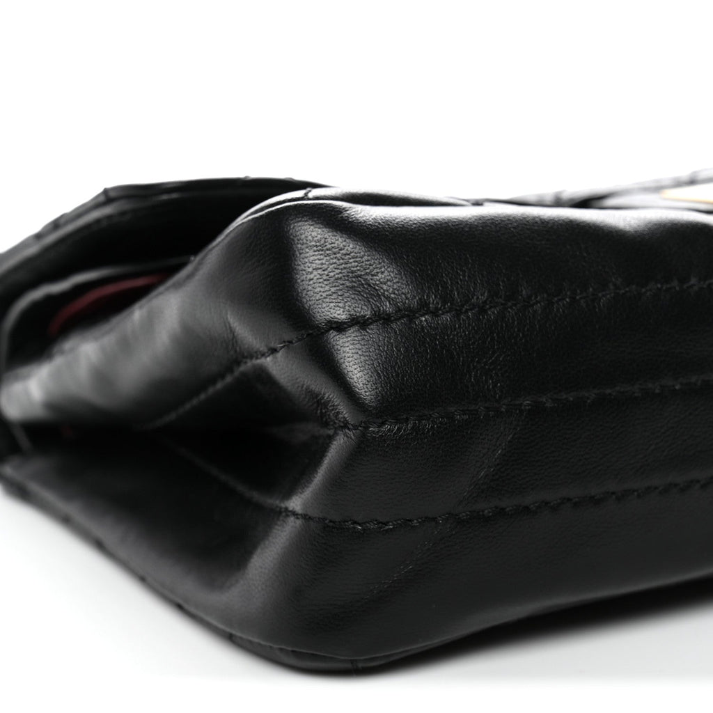 Lambskin Quilted Crush 2.55 Reissue 225 Flap Black