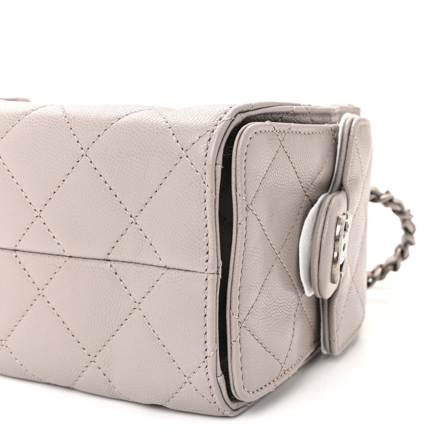 Caviar Quilted Mini Chanel 25 Handbag Dark Grey