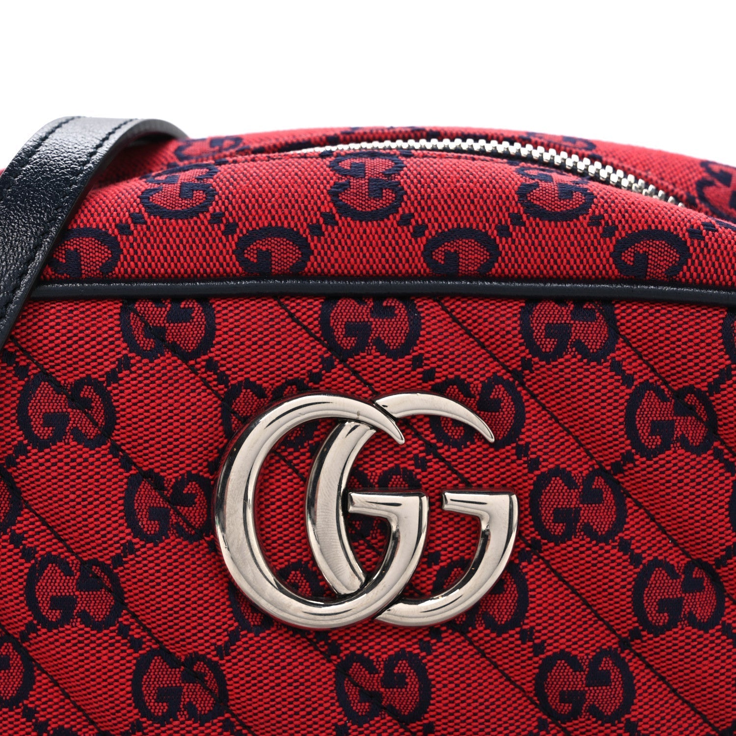 Monogram Multicolor Matelasse Diagonal Small GG Marmont Chain Shoulder Bag Red Blue