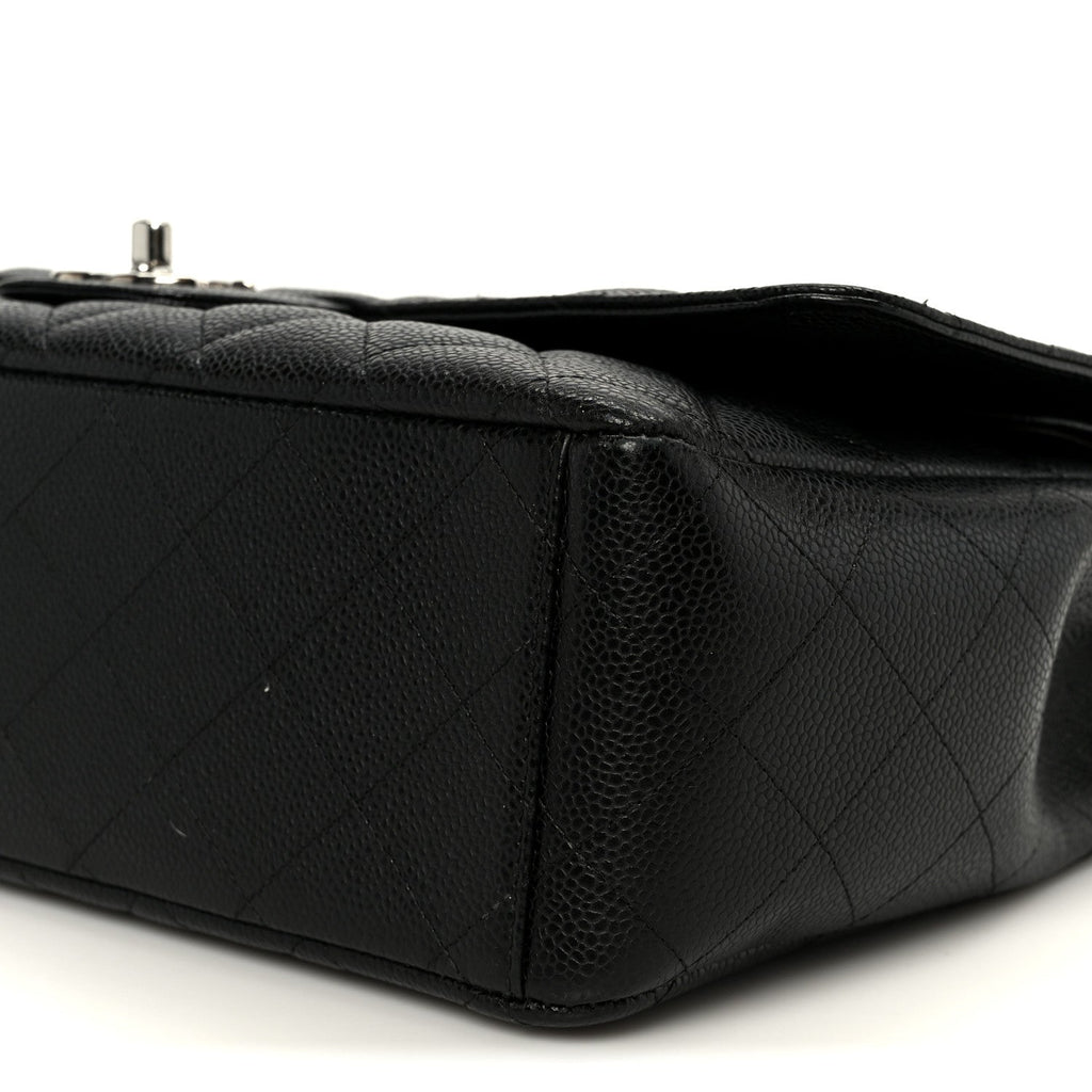 Caviar Quilted Maxi Double Flap Black