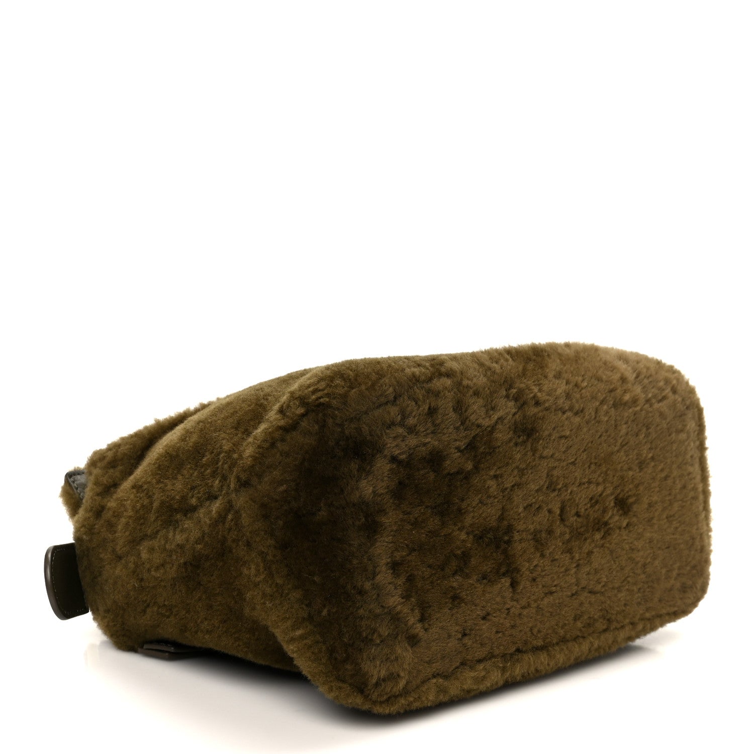 Shearling Small Puzzle Edge Bag Dark Khaki