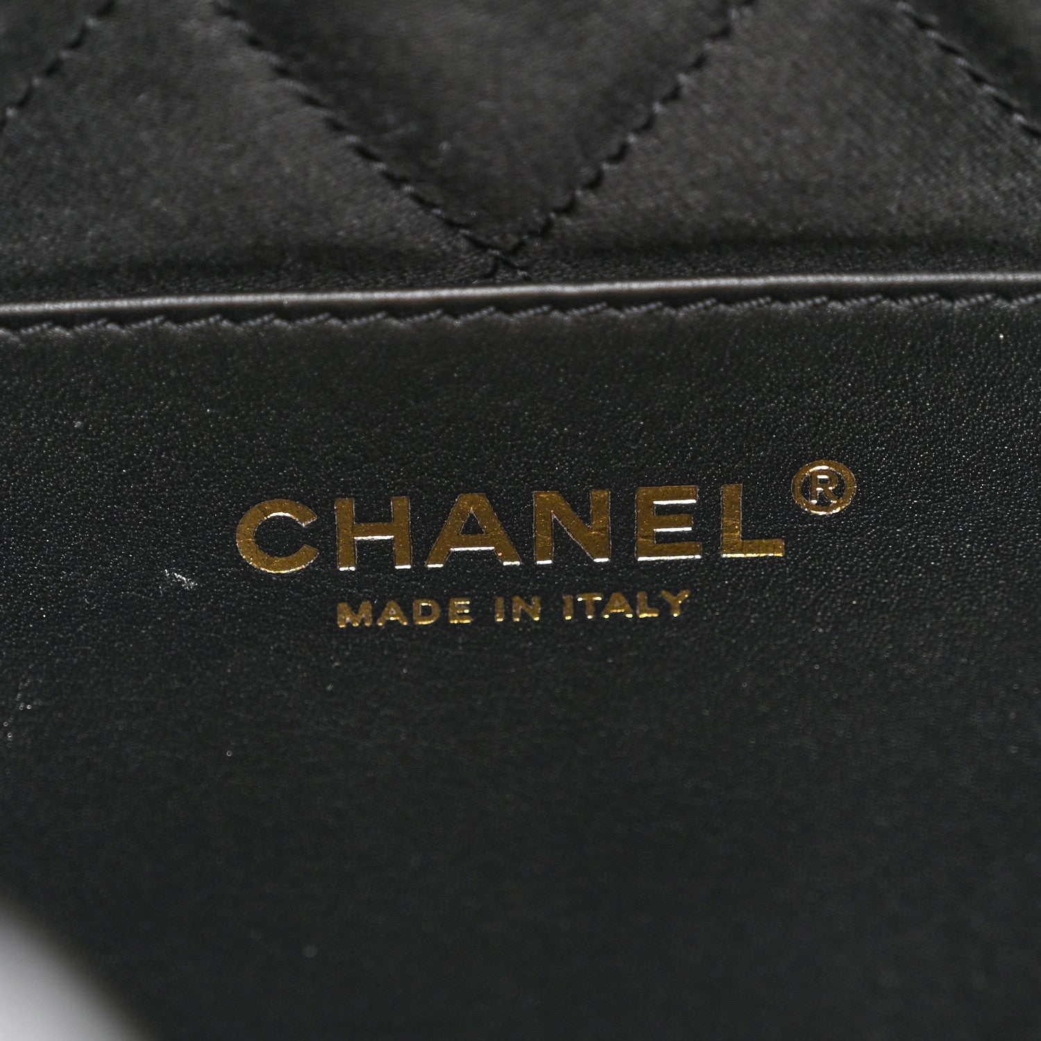 Shiny Calfskin Quilted Mini Chanel 22 Black
