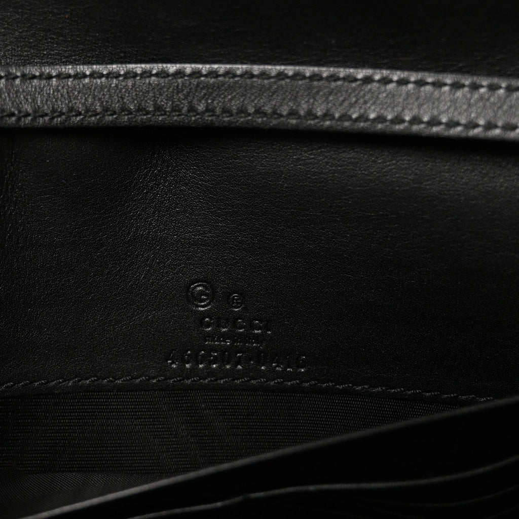 Microguccissima Crossbody Wallet Black