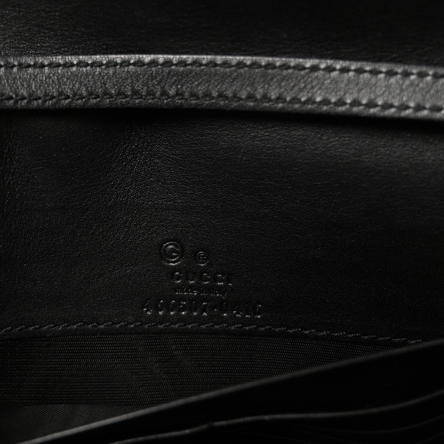 Microguccissima Crossbody Wallet Black