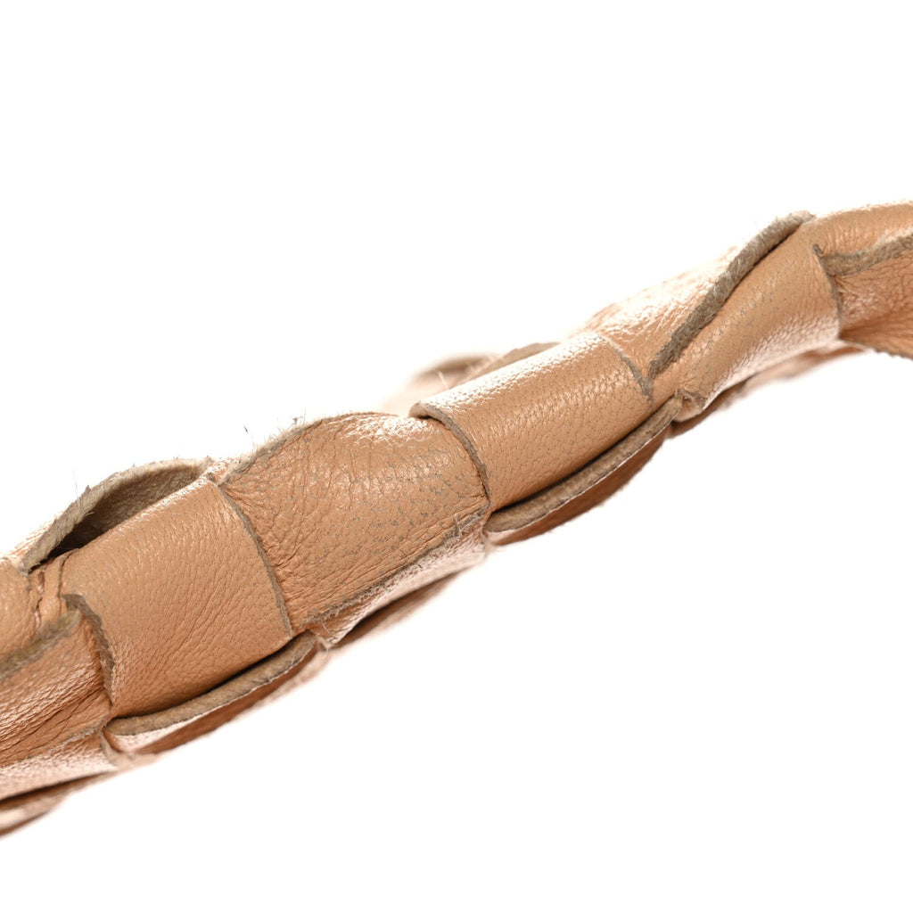 Nappa Intrecciato Small Jodie Hobo Almond
