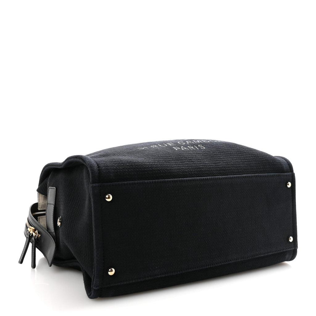 Mixed Fibers Large Deauville Bowling Bag  Black