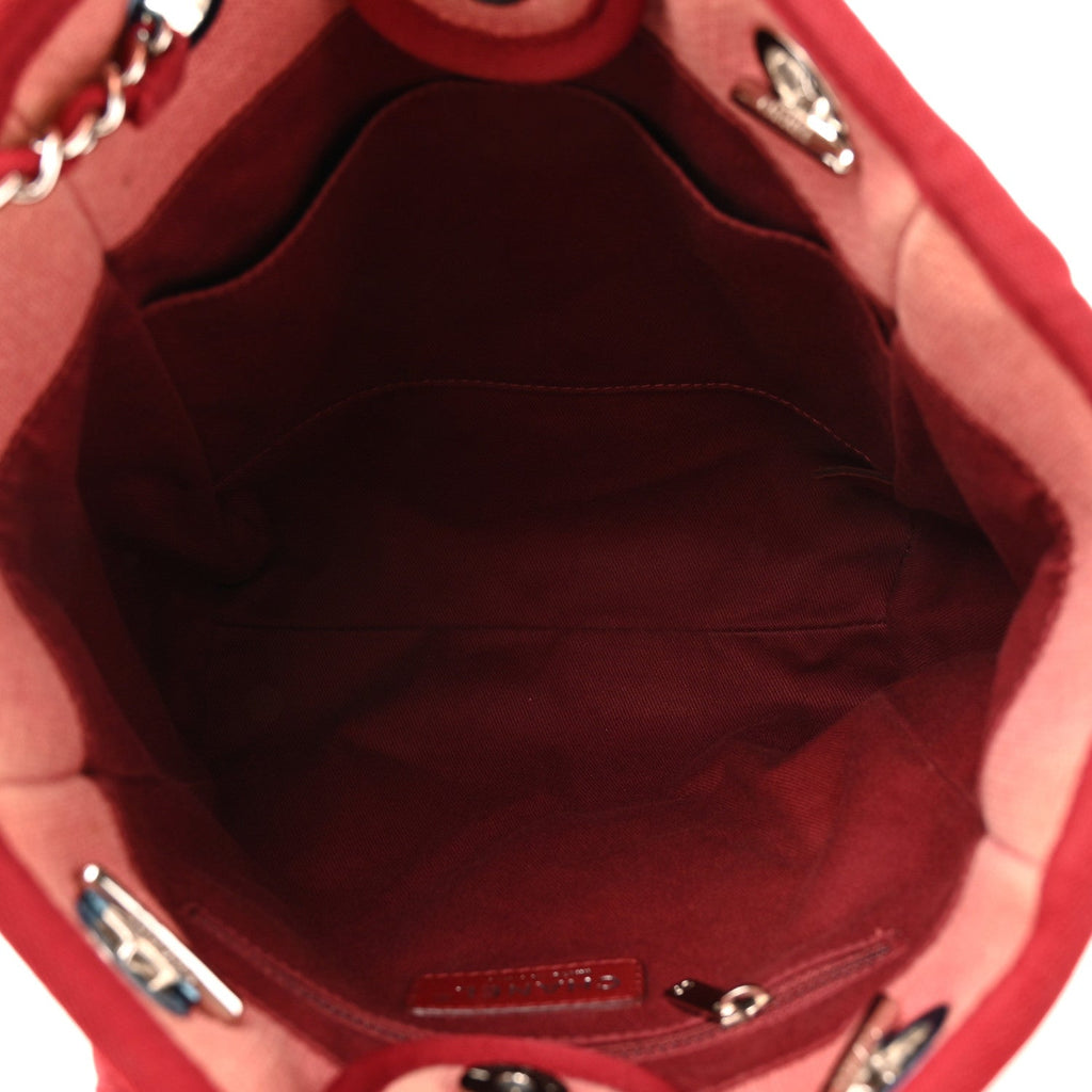 Canvas Mini Deauville Tote Red