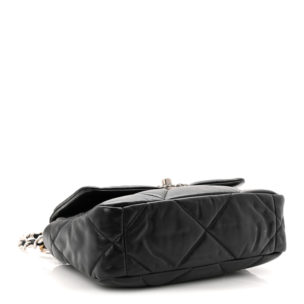 Lambskin Quilted Medium Chanel 19 Flap Black
