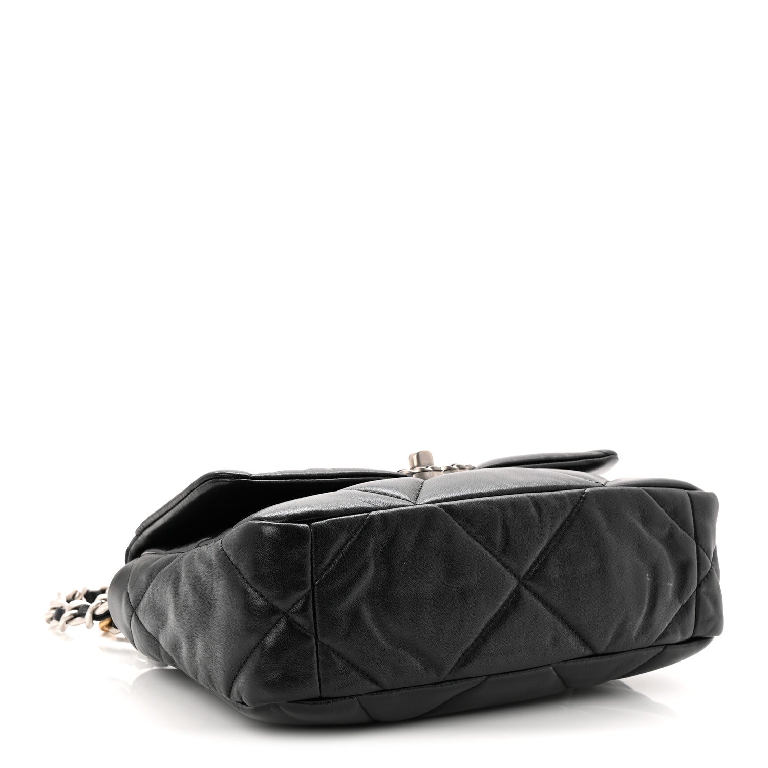 Lambskin Quilted Medium Chanel 19 Flap Black