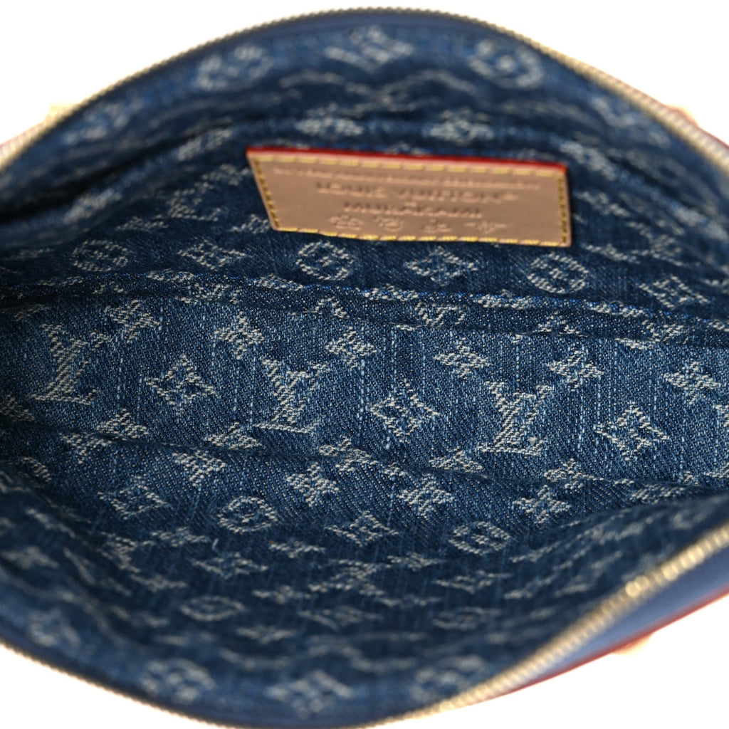 LV X TM Monogram Denim Cerises Pochette Accessories Blue