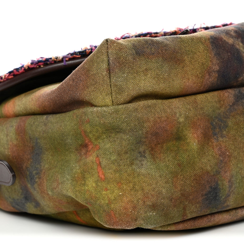 Washed Toile Large Graffiti On The Pavements Messenger Khaki Multicolor