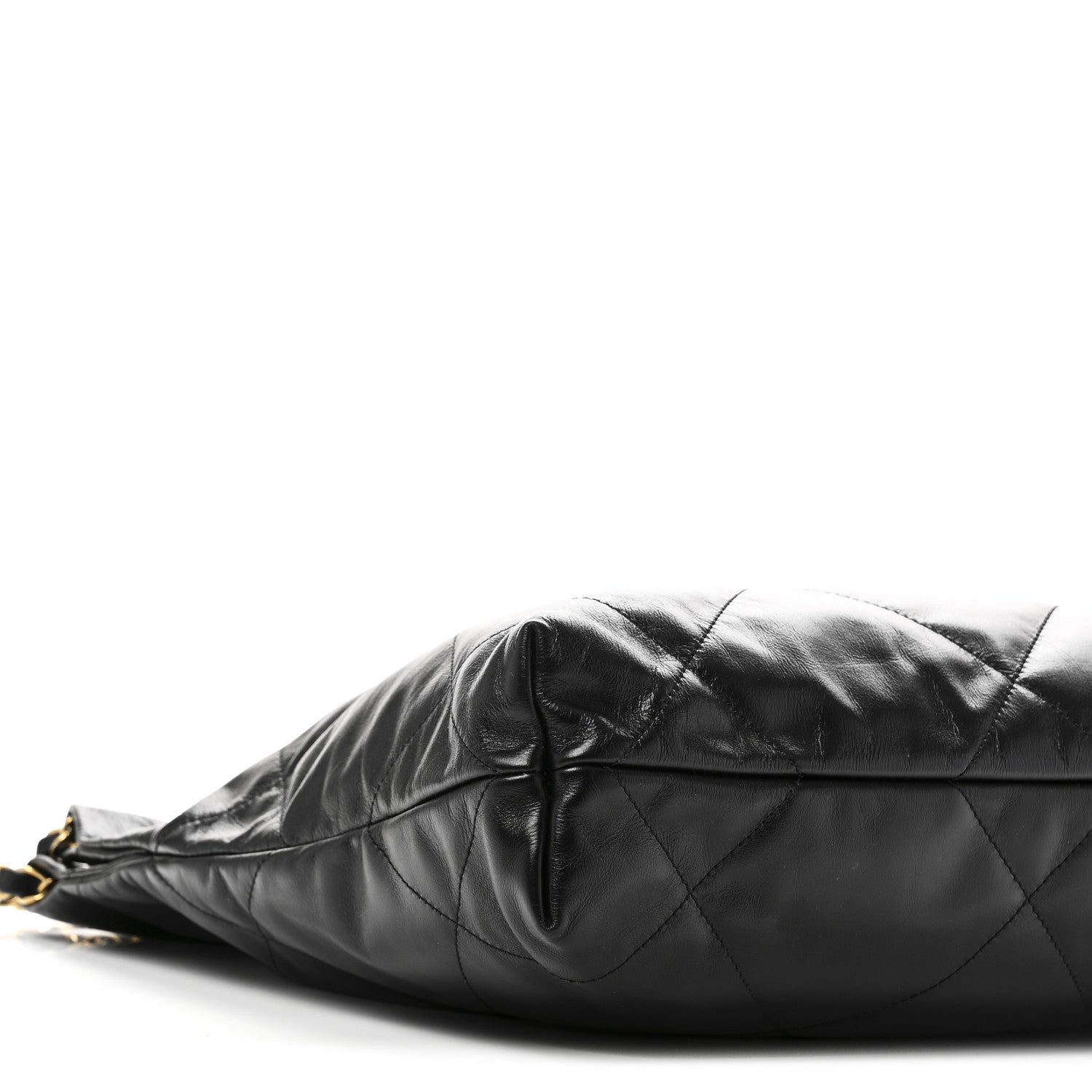 Shiny Calfskin Quilted Small Chanel 22 Black