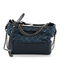 Denim Calfskin Medium Gabrielle Hobo Blue