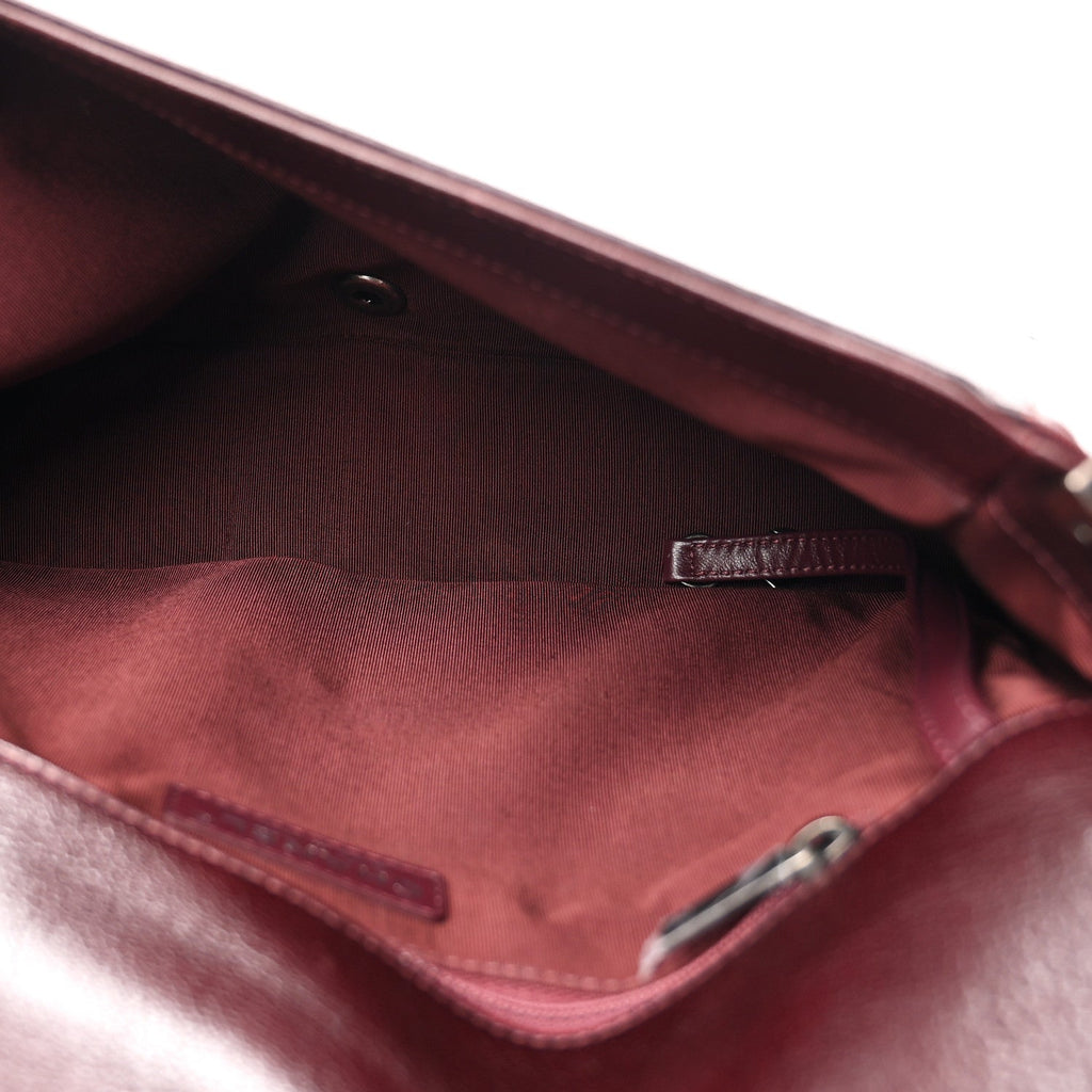 Goatskin Ombre Faded Quilted New Medium Boy Flap Burgundy